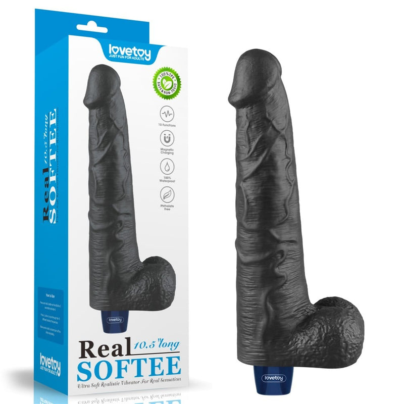 27.2 cm USB Şarjlı Yeni Nesil Realistik Titreşimli Zenci Dildo Penis