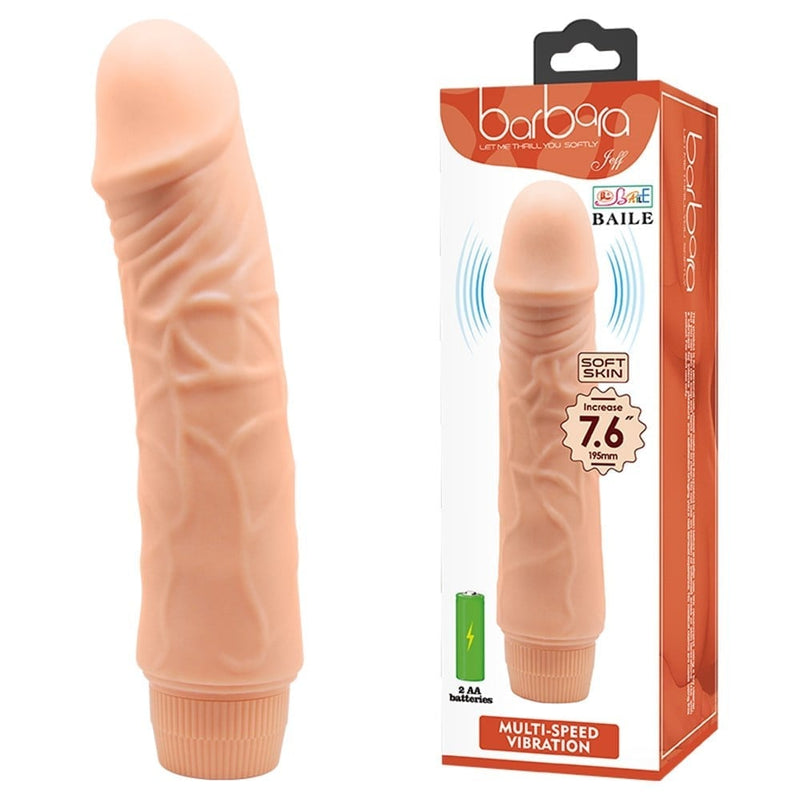 19,5 cm Damarlı Realistik Güçlü Titreşimli Dildo Penis
