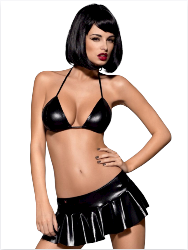Moonette Fantezi Siyah Mini Etekli Seksi SütyenTakım Seksi İç Giyim TG279096