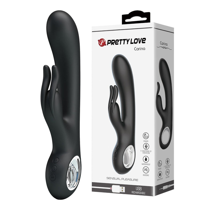 USB Şarjlı 7 Titreşim Modlu ve Isıtma Fonksiyonlu Rabbit Vibratör - Carina