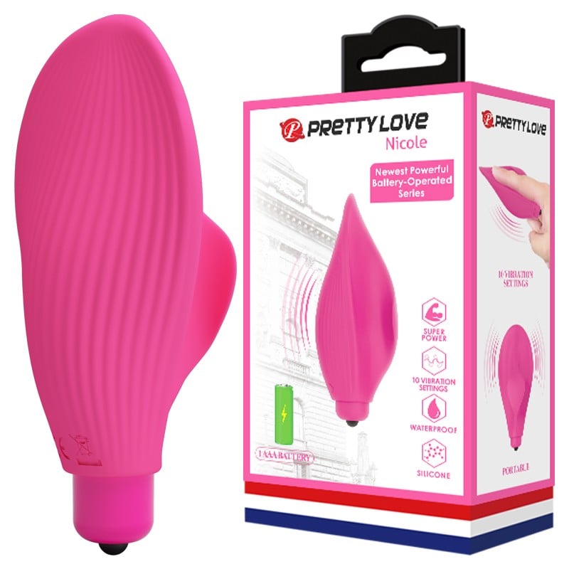 10 Fonksiyonlu Silikon Klitoral Uyarıcı Vibratör - Nicole (Pembe)