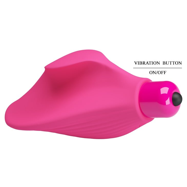 silikon 10 fonksiyonlu klitoral pembe vibratör üst görünüm Moonette