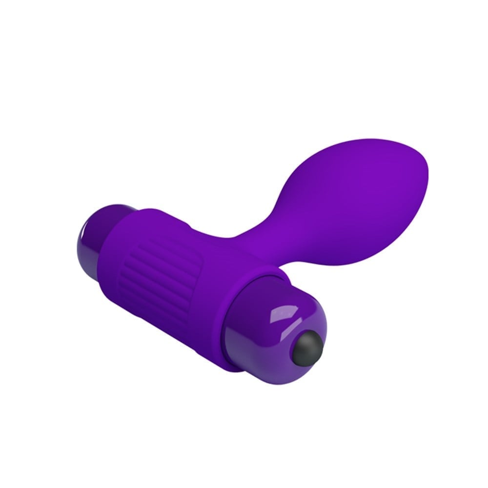 10 fonksiyonlu titreşimli mavi anal plug arka görünüm Moonette