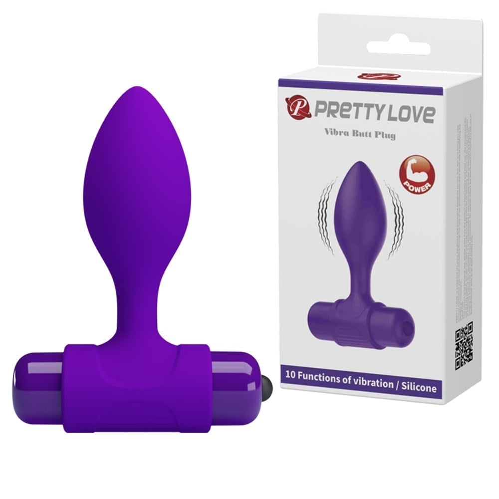 10 fonksiyonlu titreşimli mavi anal plug Moonette
