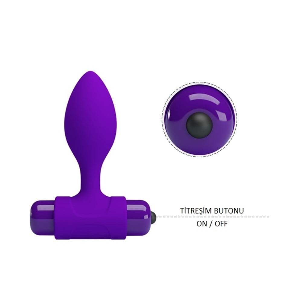 10 fonksiyonlu titreşimli mavi anal plug yakın plan Moonette