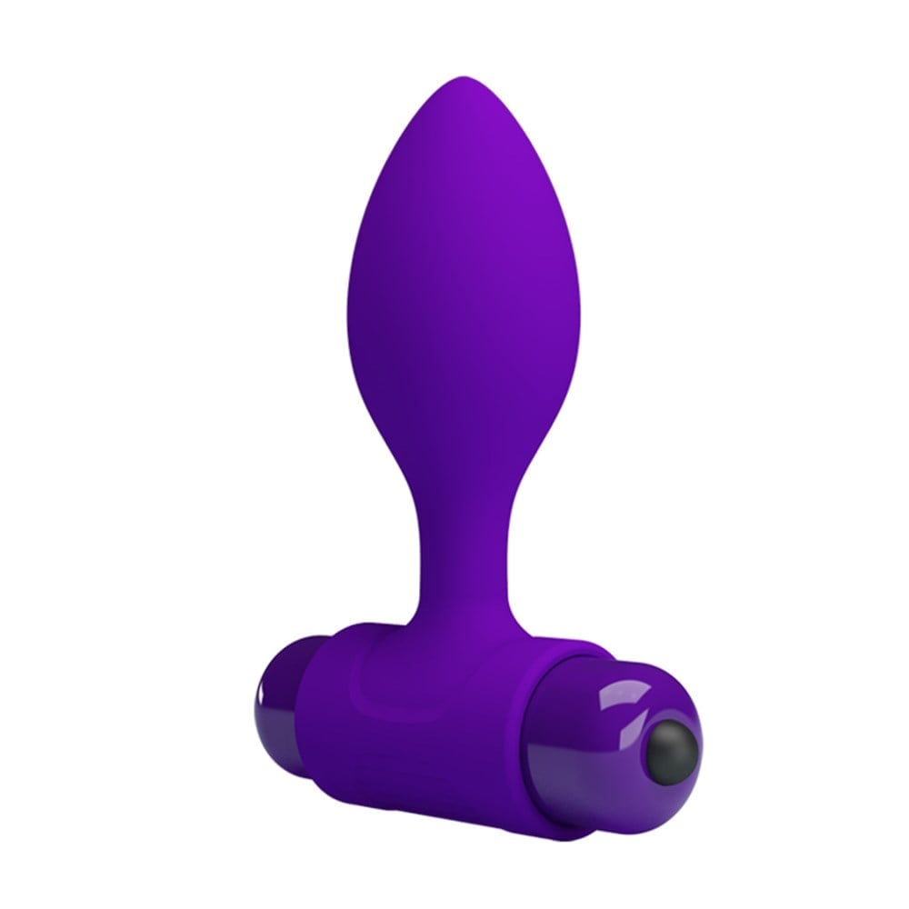 10 fonksiyonlu titreşimli mavi anal plug detay çekim Moonette