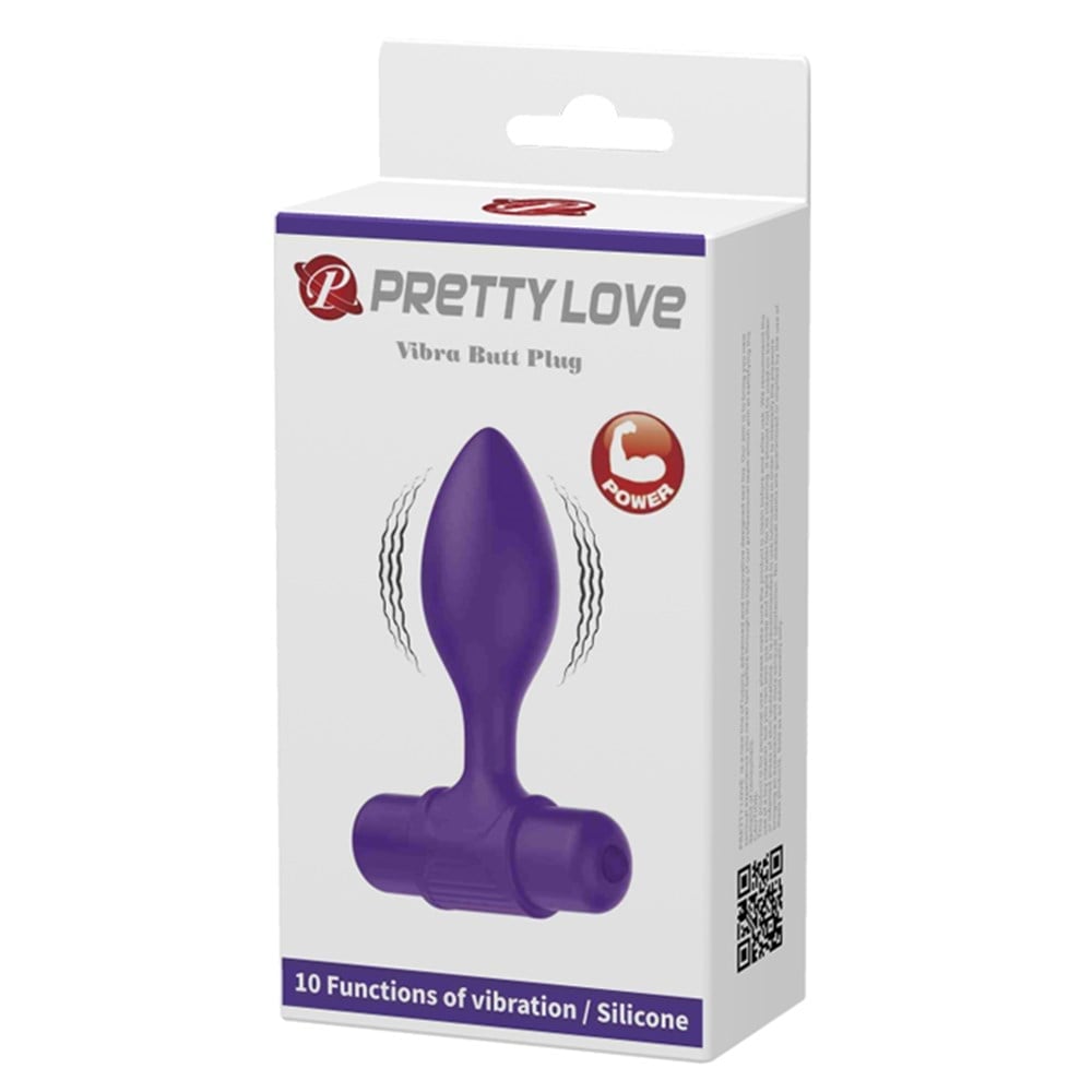 10 fonksiyonlu titreşimli mavi anal plug alt görünüm Moonette