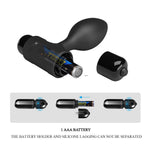 10 fonksiyonlu titreşimli siyah anal plug üst görünüm Moonette