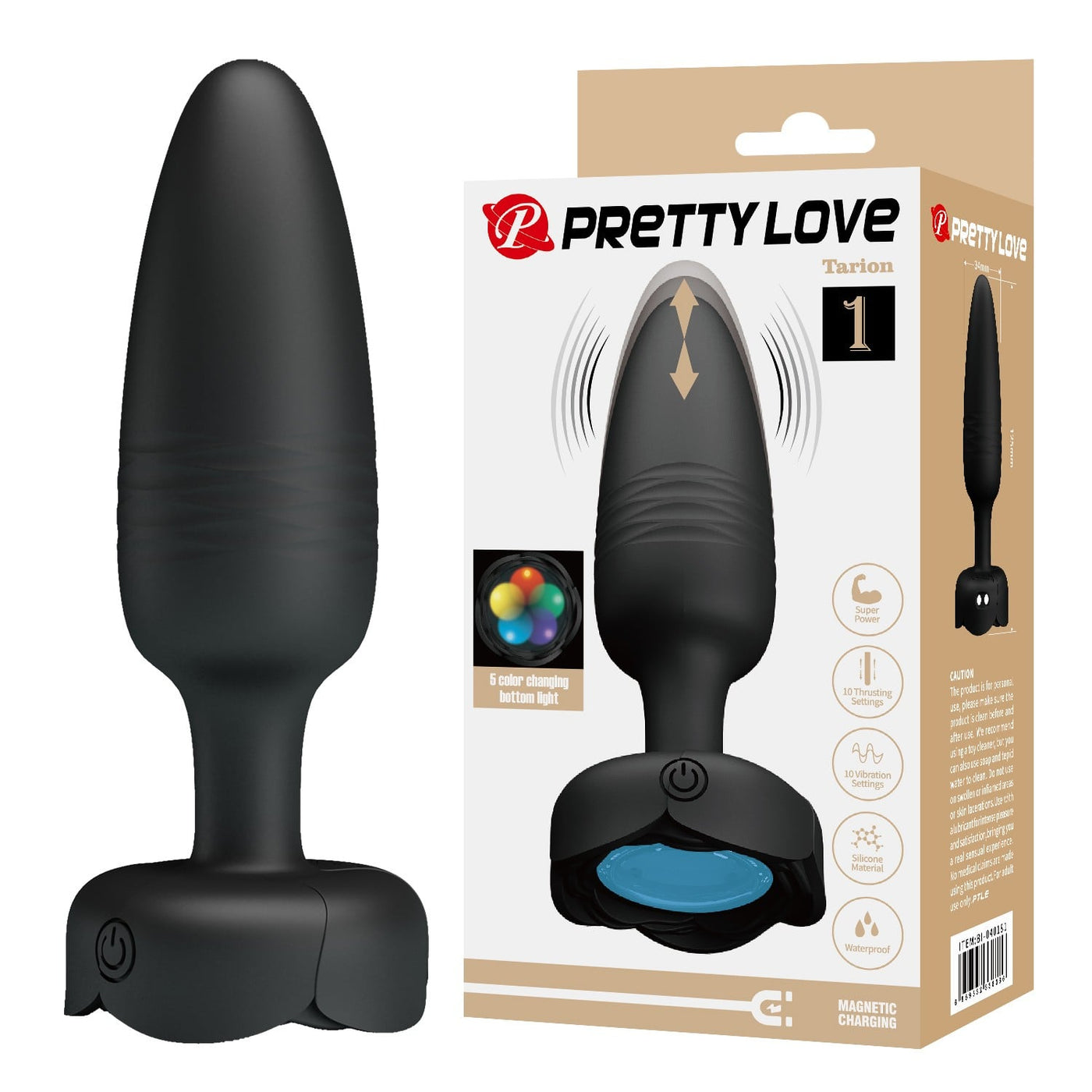 10 fonksiyonlu titreşimli anal plug Tarion Moonette