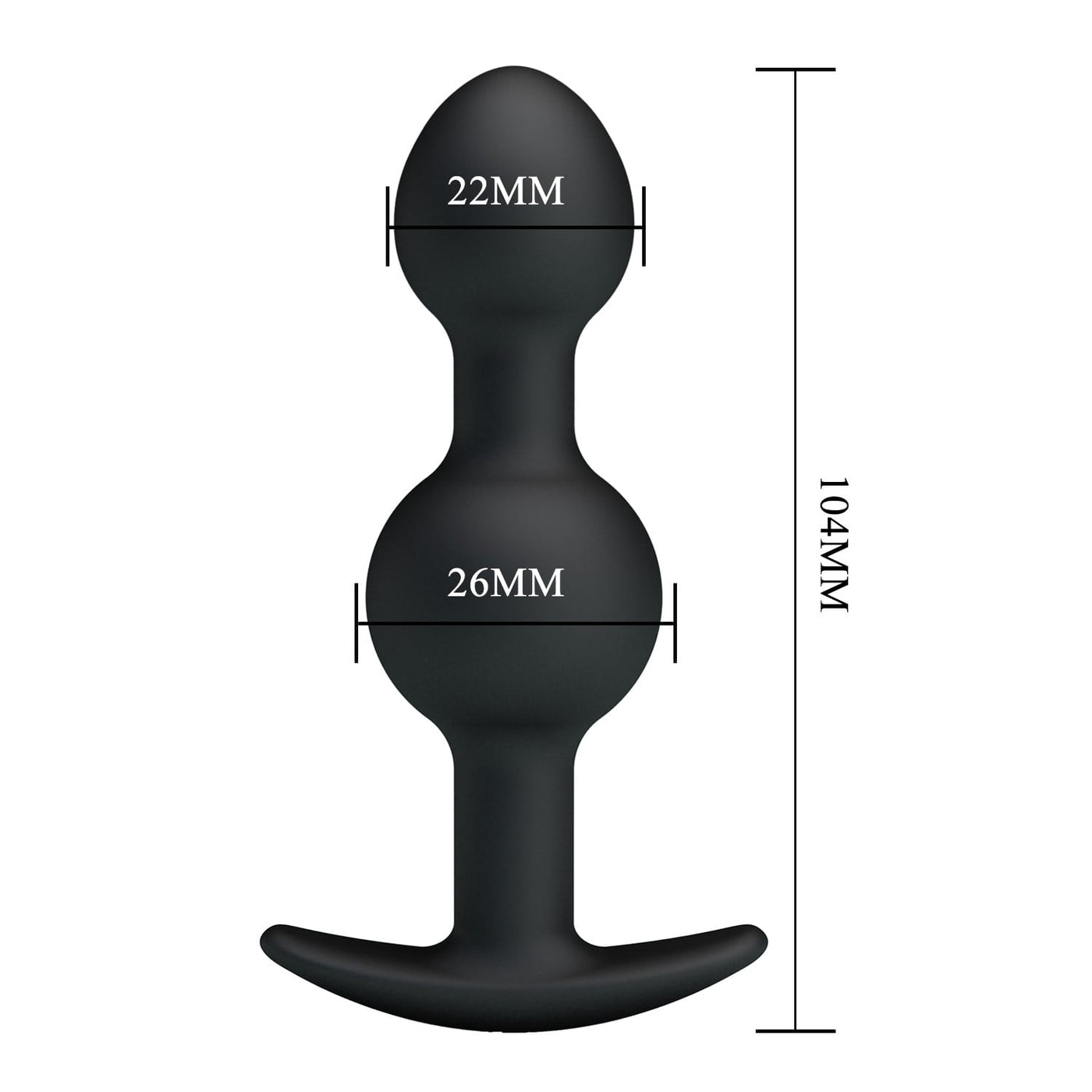 10,4 cm silikon boğumlu anal plug farklı açı Moonette