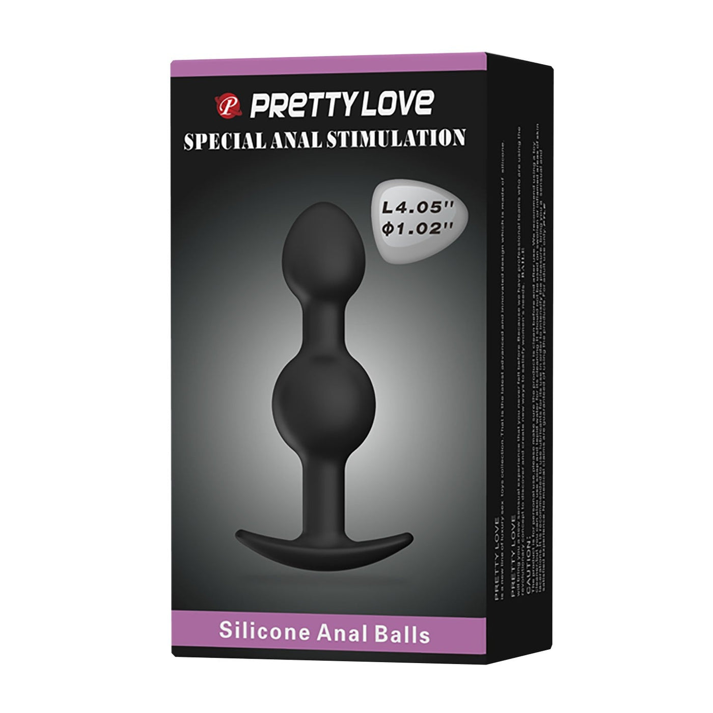 10,4 cm silikon boğumlu anal plug ambalaj görünümü Moonette