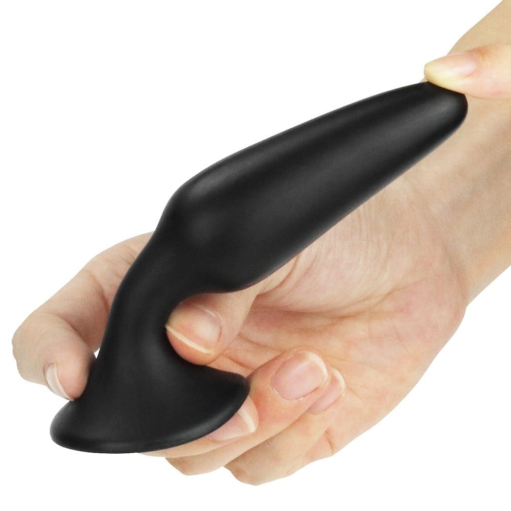 11,5 cm silikon vantuzlu anal plug detay çekim Moonette