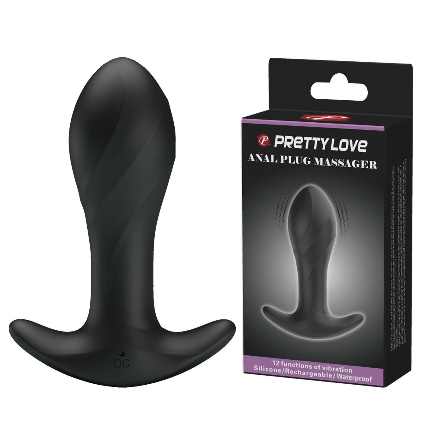 10,4 cm silikon 12 fonksiyonlu titreşimli anal plug Moonette