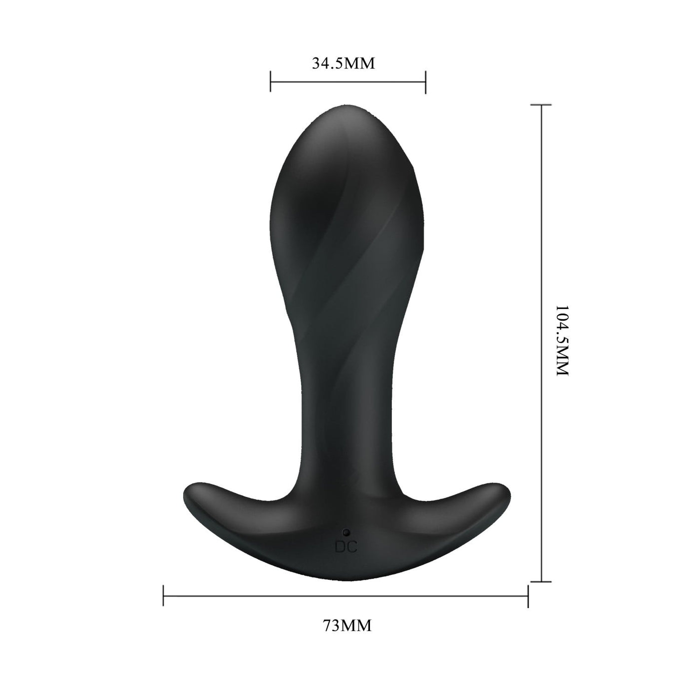 10,4 cm silikon 12 fonksiyonlu titreşimli anal üst görünüm Moonette