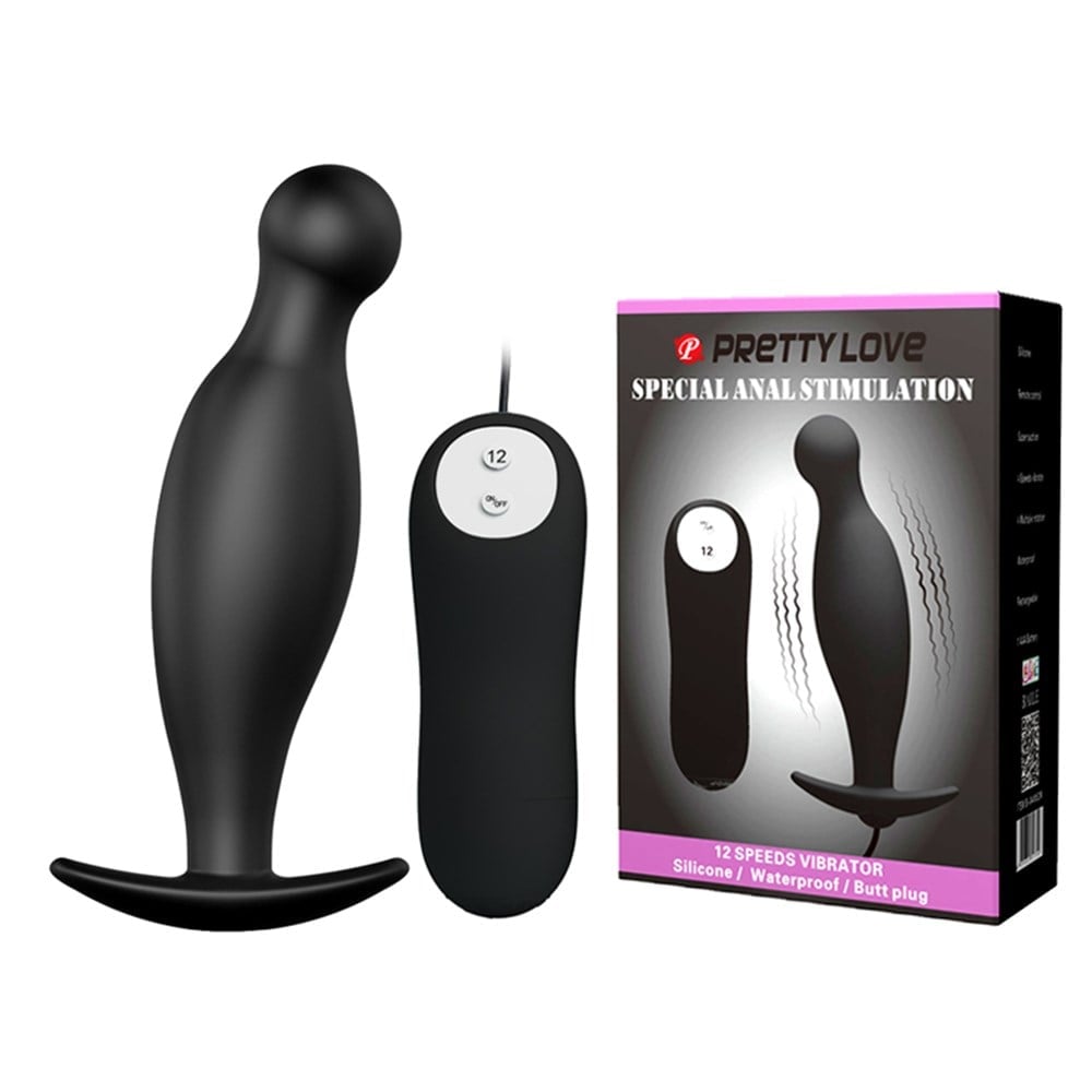 11,7 cm 12 fonksiyonlu titreşimli anal plug Moonette