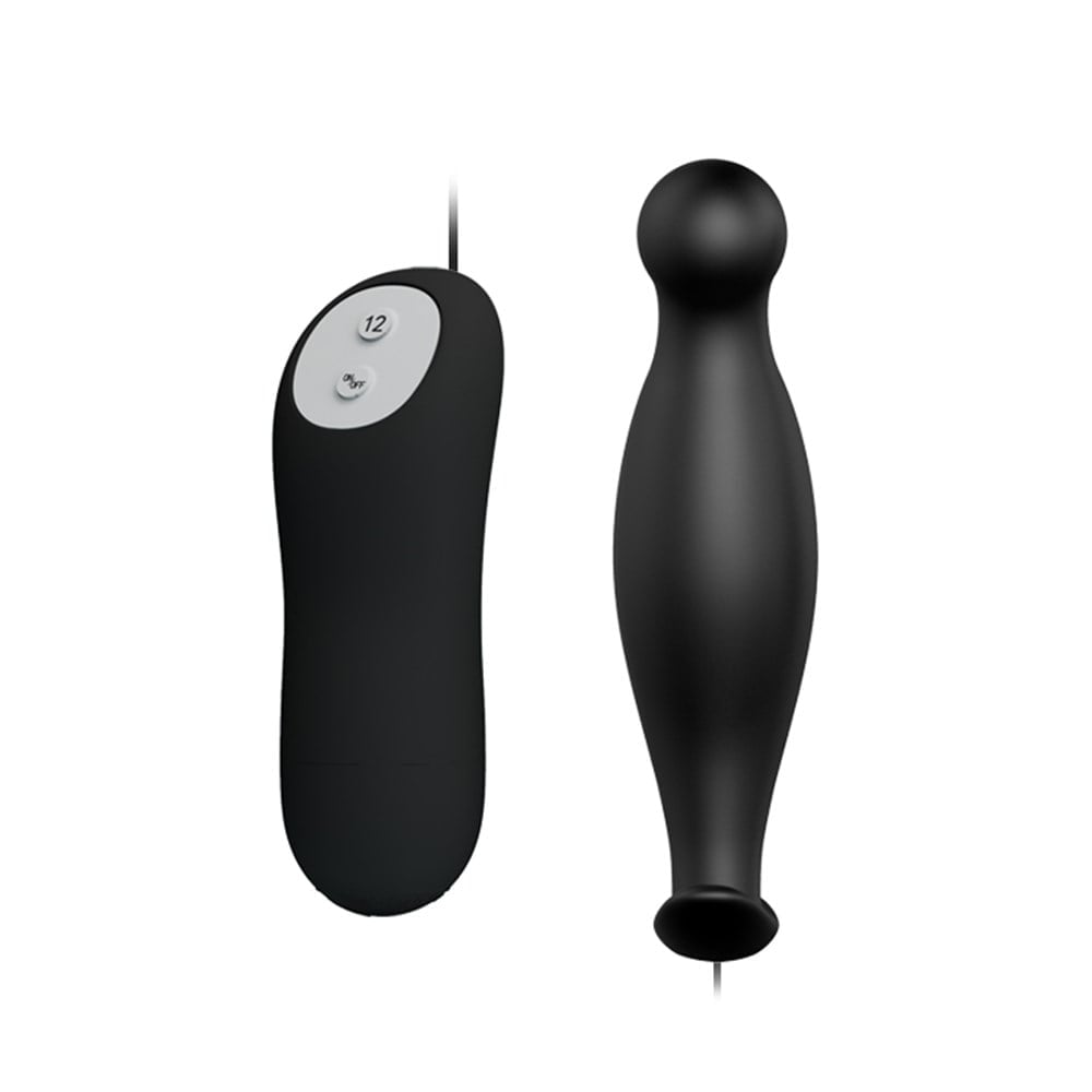 11,7 cm 12 fonksiyonlu titreşimli anal plug detay çekim Moonette