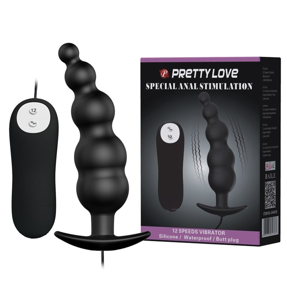 11,8 cm 12 fonksiyonlu titreşimli anal plug Moonette