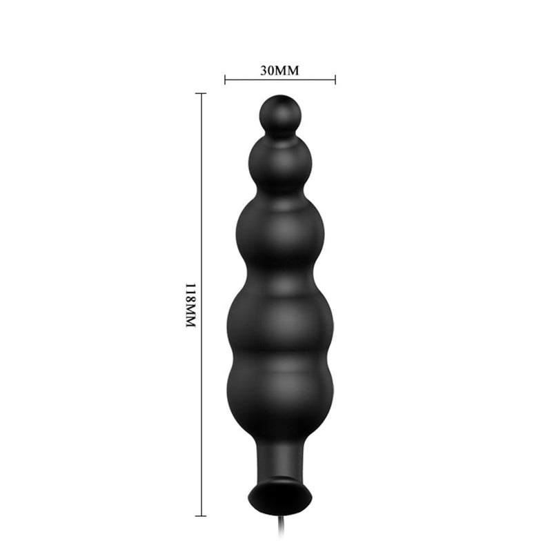 11,8 cm 12 fonksiyonlu titreşimli anal plug yan görünüm Moonette