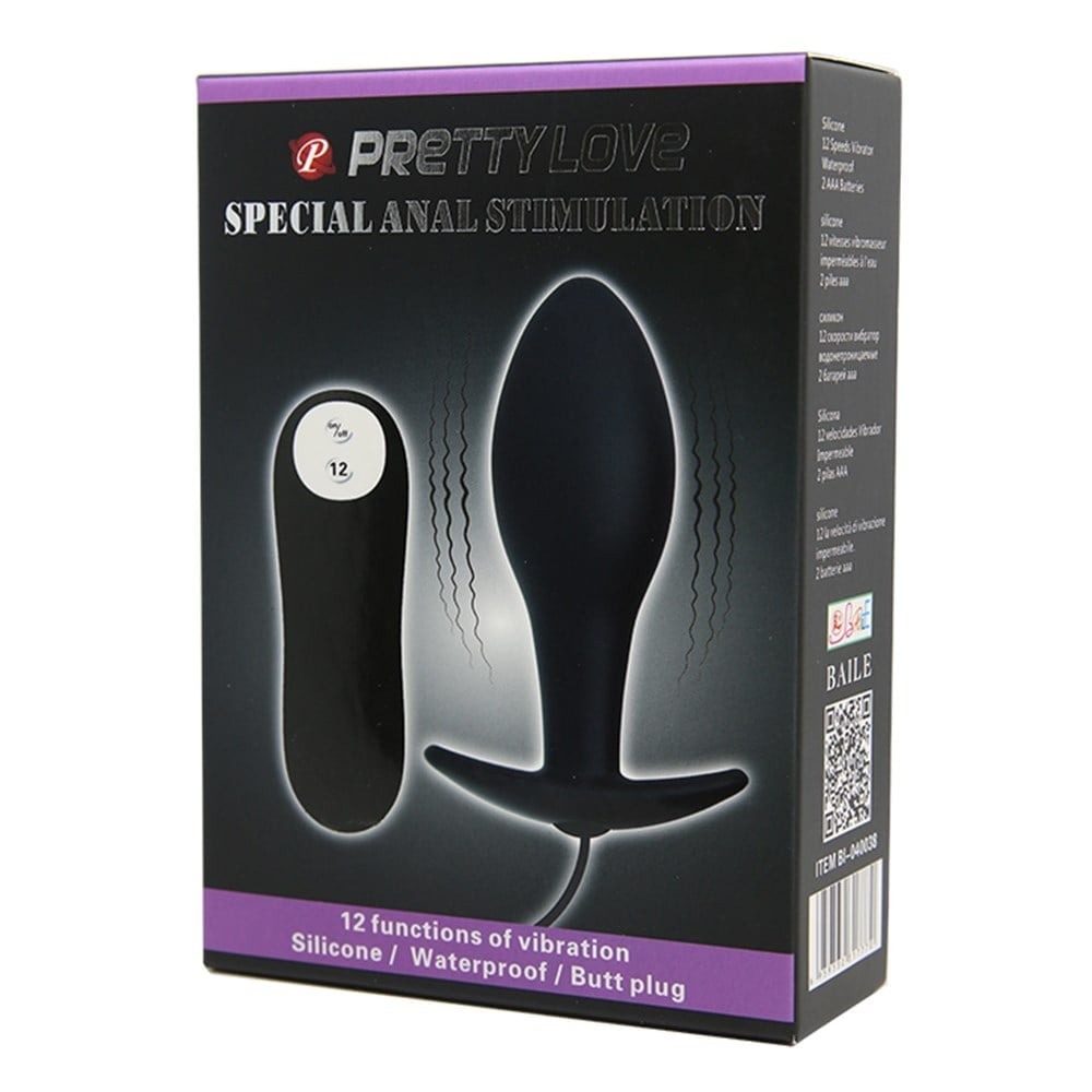 8,5 cm 12 fonksiyonlu titreşimli anal plug alt görünüm Moonette