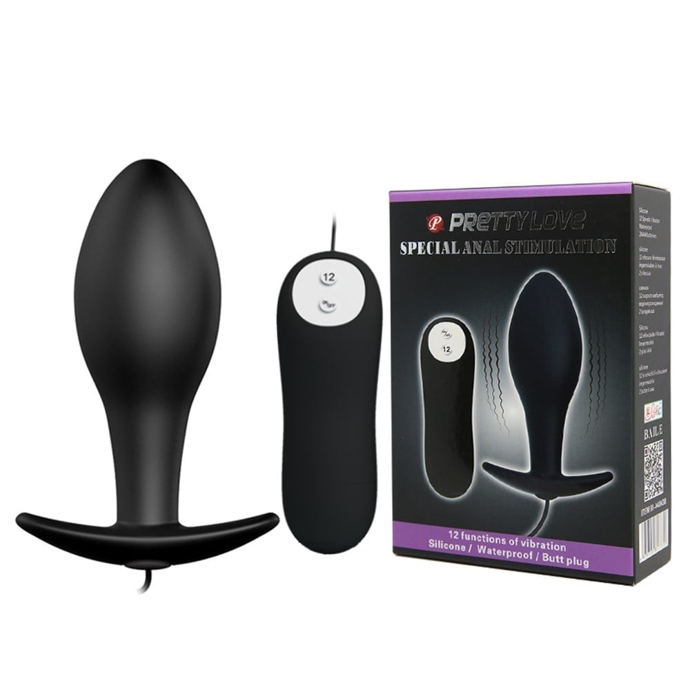 8,5 cm 12 fonksiyonlu titreşimli anal plug Moonette