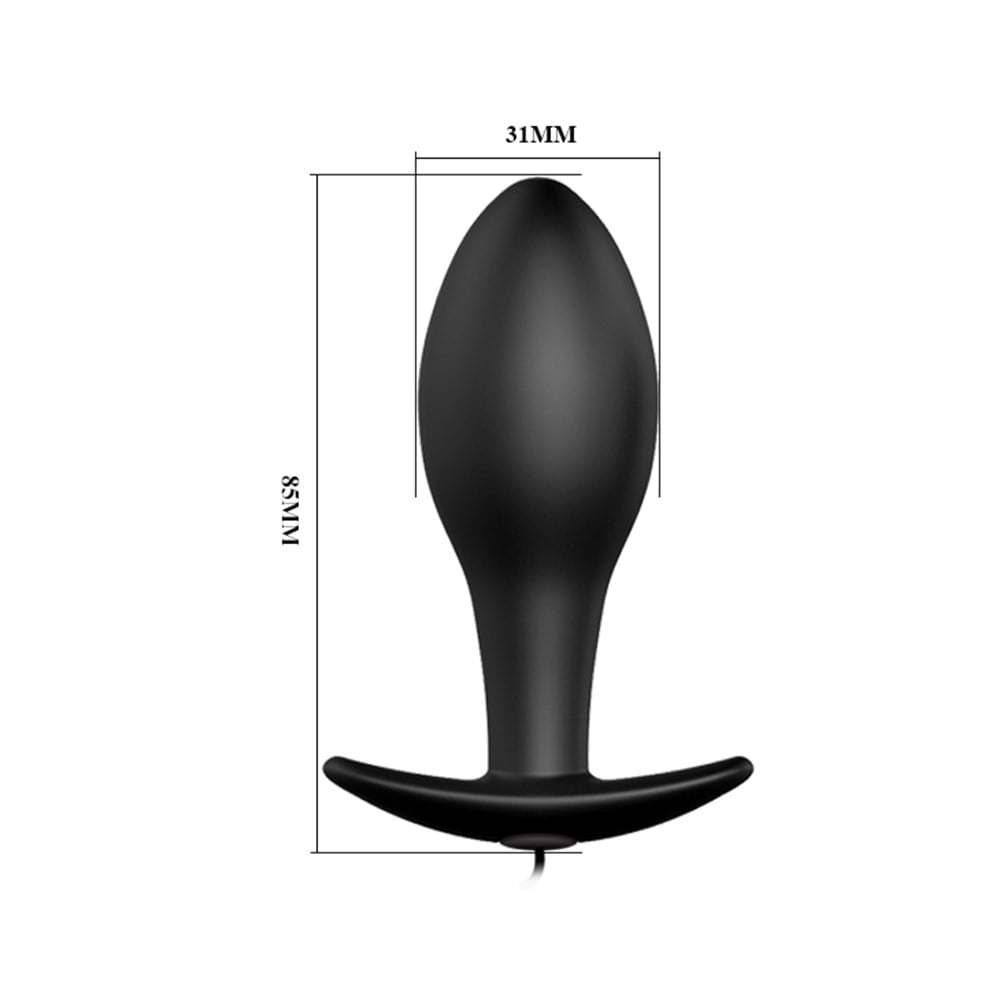 8,5 cm 12 fonksiyonlu titreşimli anal plug yan görünüm Moonette