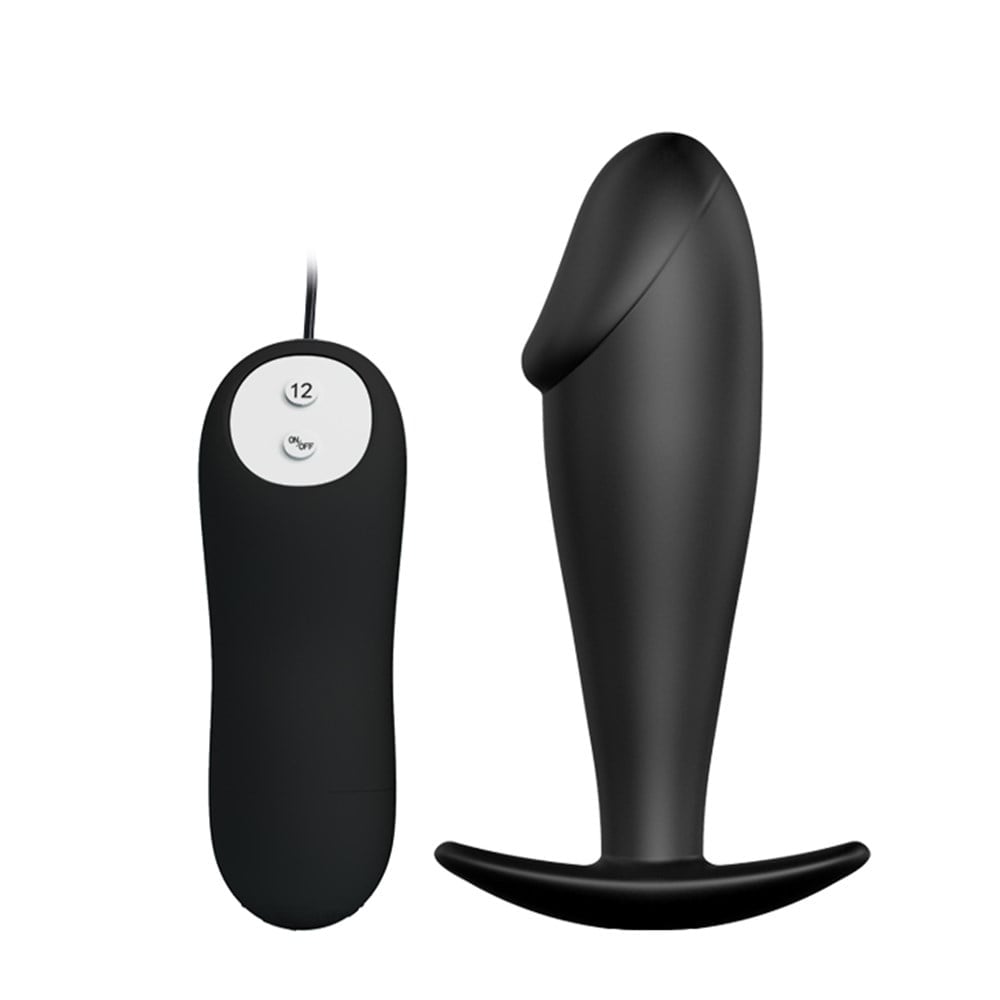 10 cm 12 fonksiyonlu titreşimli anal plug yan görünüm Moonette