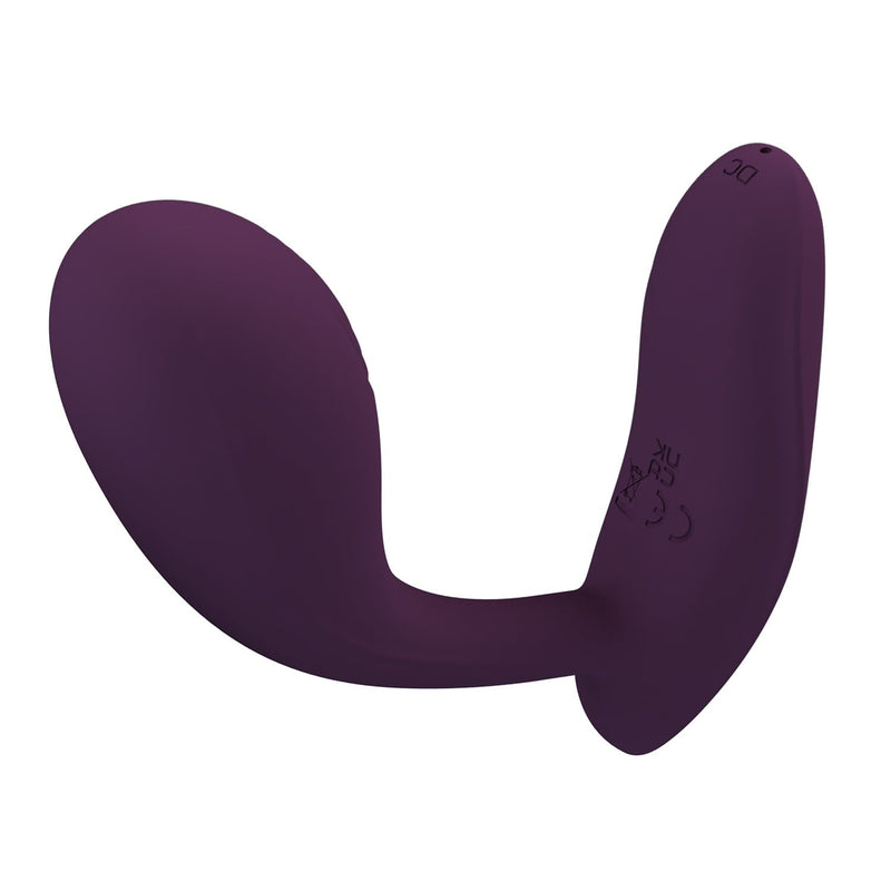 12 fonksiyonlu şarjlı mor g-spot vibratör yan görünüm Moonette