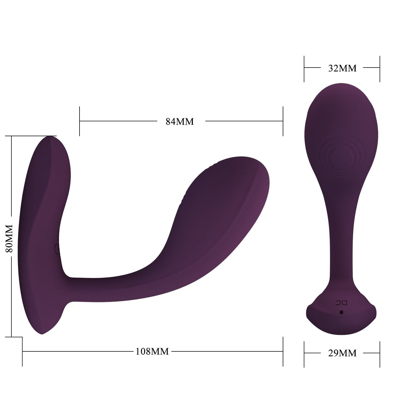 12 fonksiyonlu şarjlı mor g-spot vibratör ambalaj görünümü Moonette