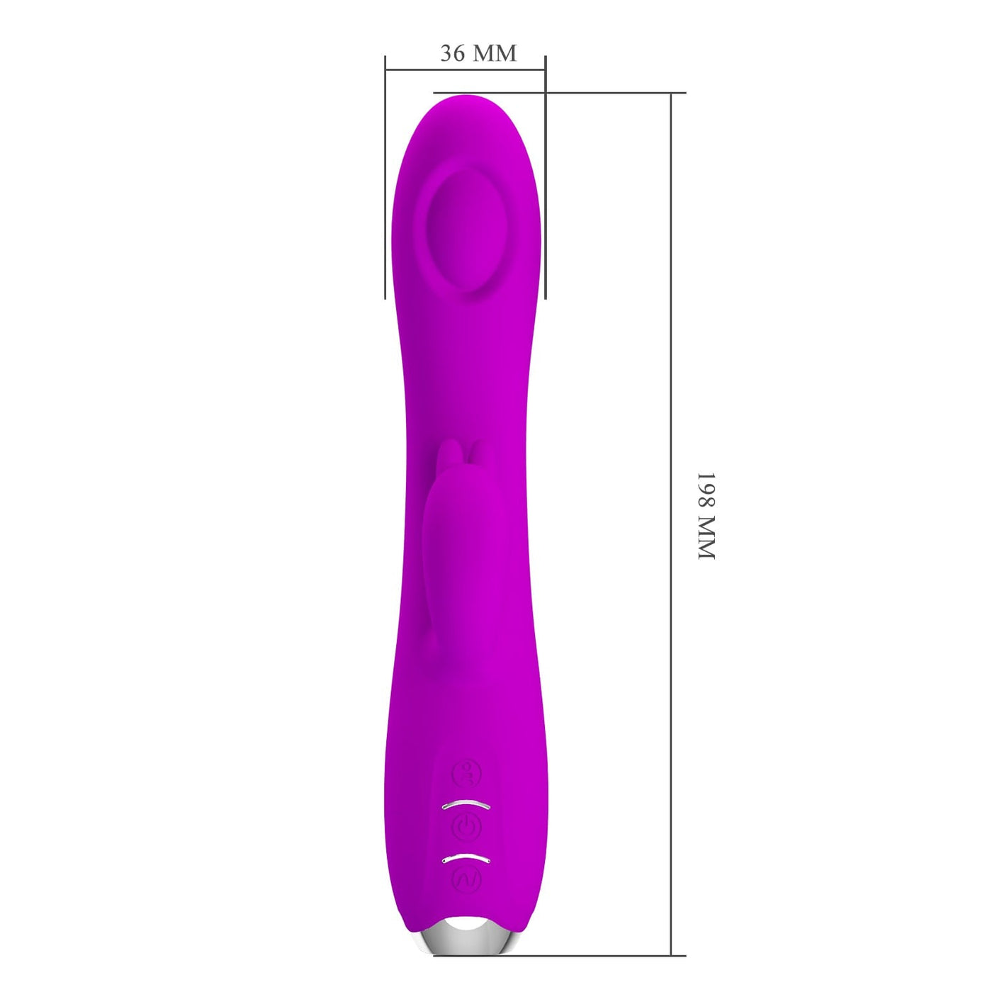 12 fonksiyonlu mor rabbit vibratör Regina alt görünüm Moonette