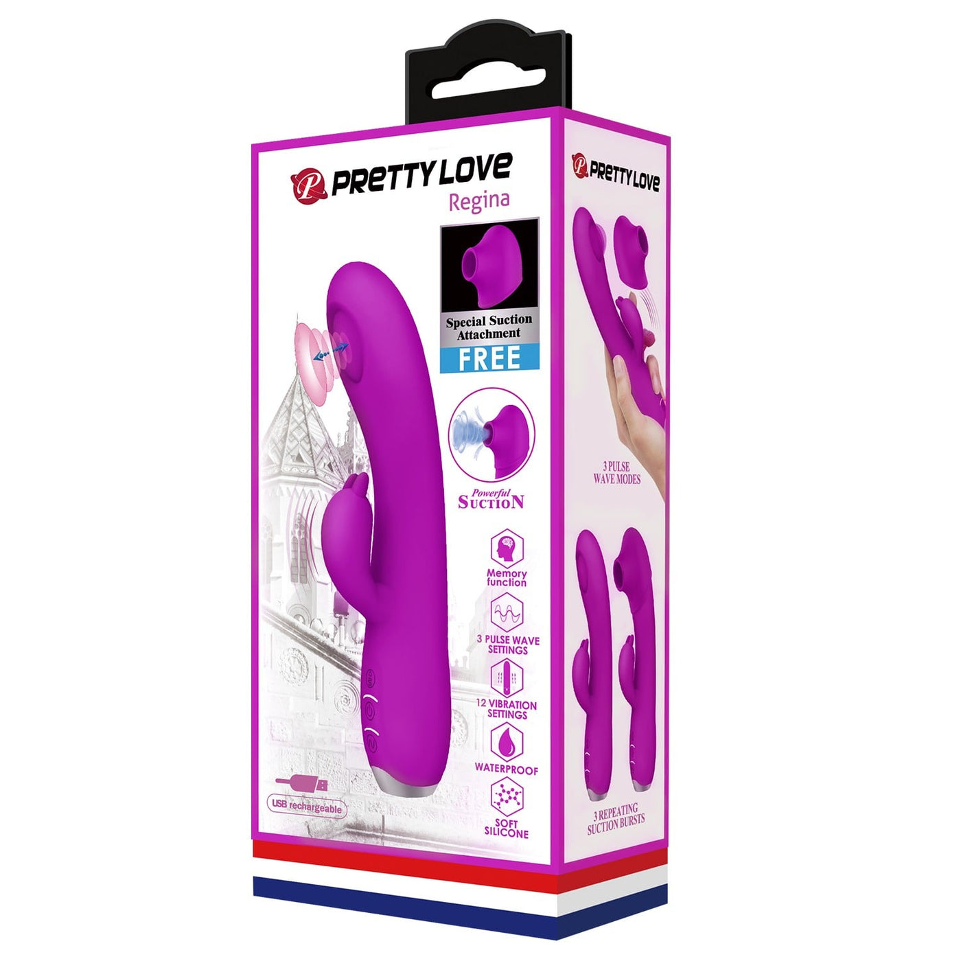 12 fonksiyonlu mor rabbit vibratör Regina set içeriği Moonette