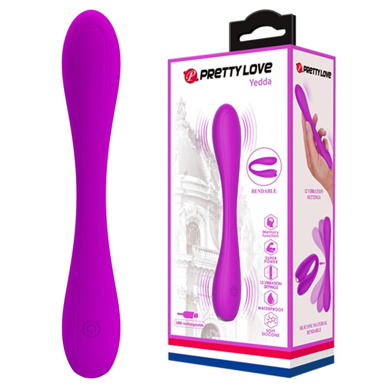 12 Fonksiyonlu Titreşimli Bükülebilir G-Spot &amp; Klitoris Uyarıcılı Vibratör – Yedda (Mor)