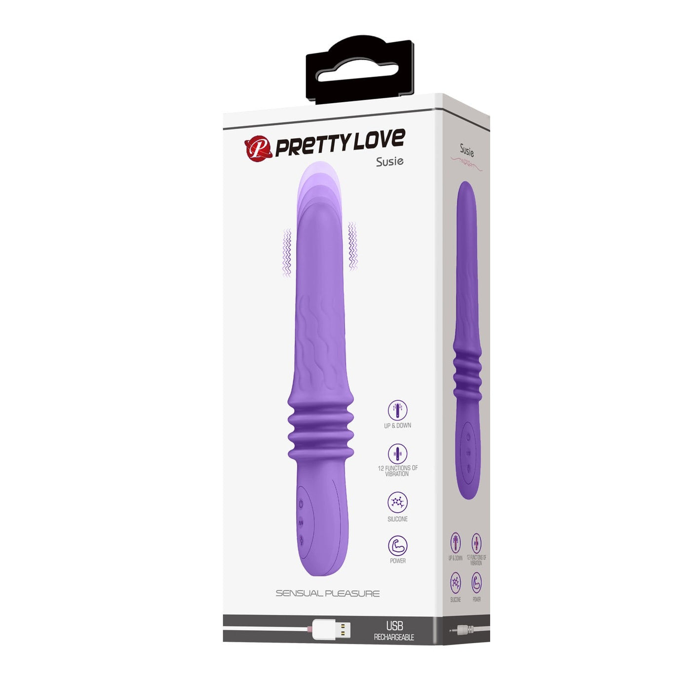 12 fonksiyonlu şarjlı mor vibratör Susie set içeriği Moonette