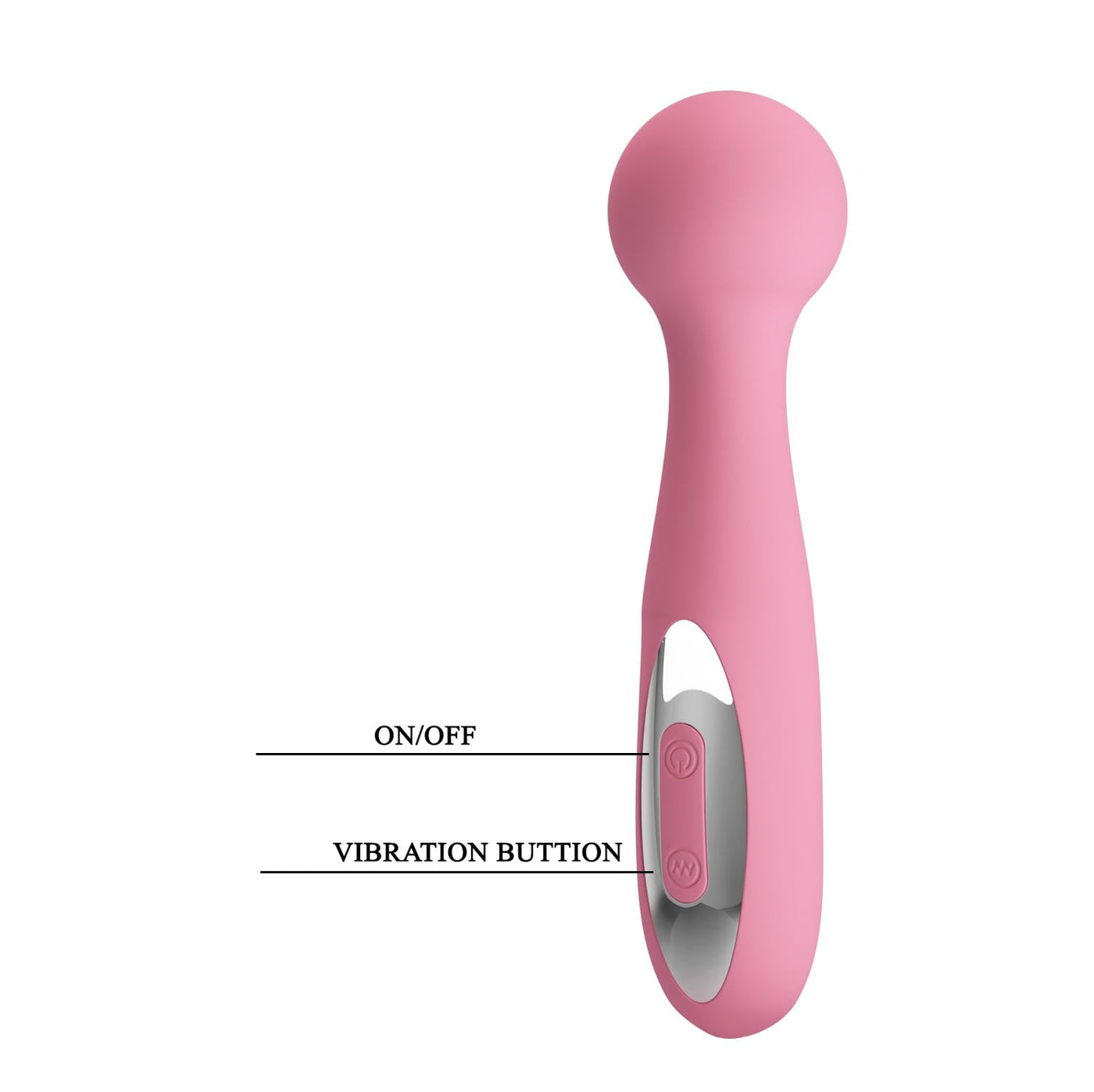 12 fonksiyonlu şarjlı pembe vibratör Carina arka görünüm Moonette