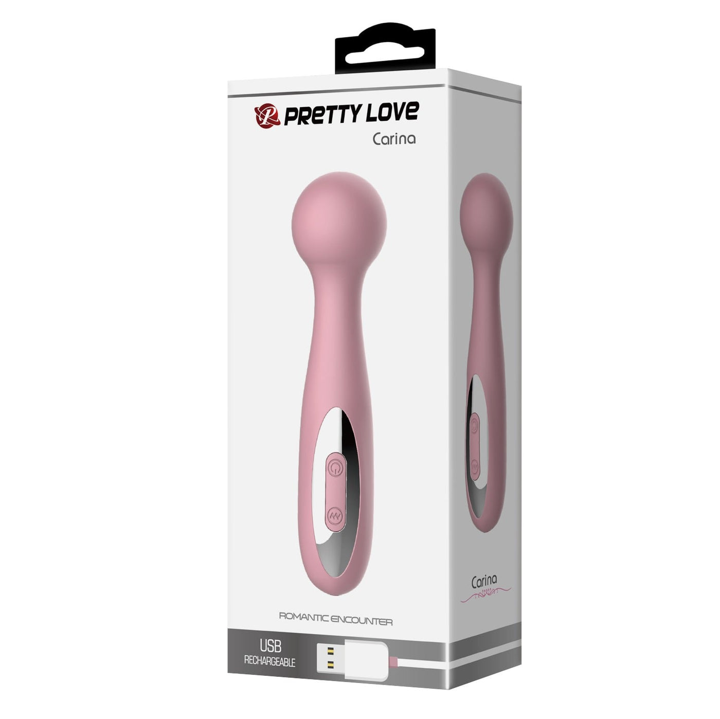12 fonksiyonlu şarjlı pembe vibratör Carina üst görünüm Moonette