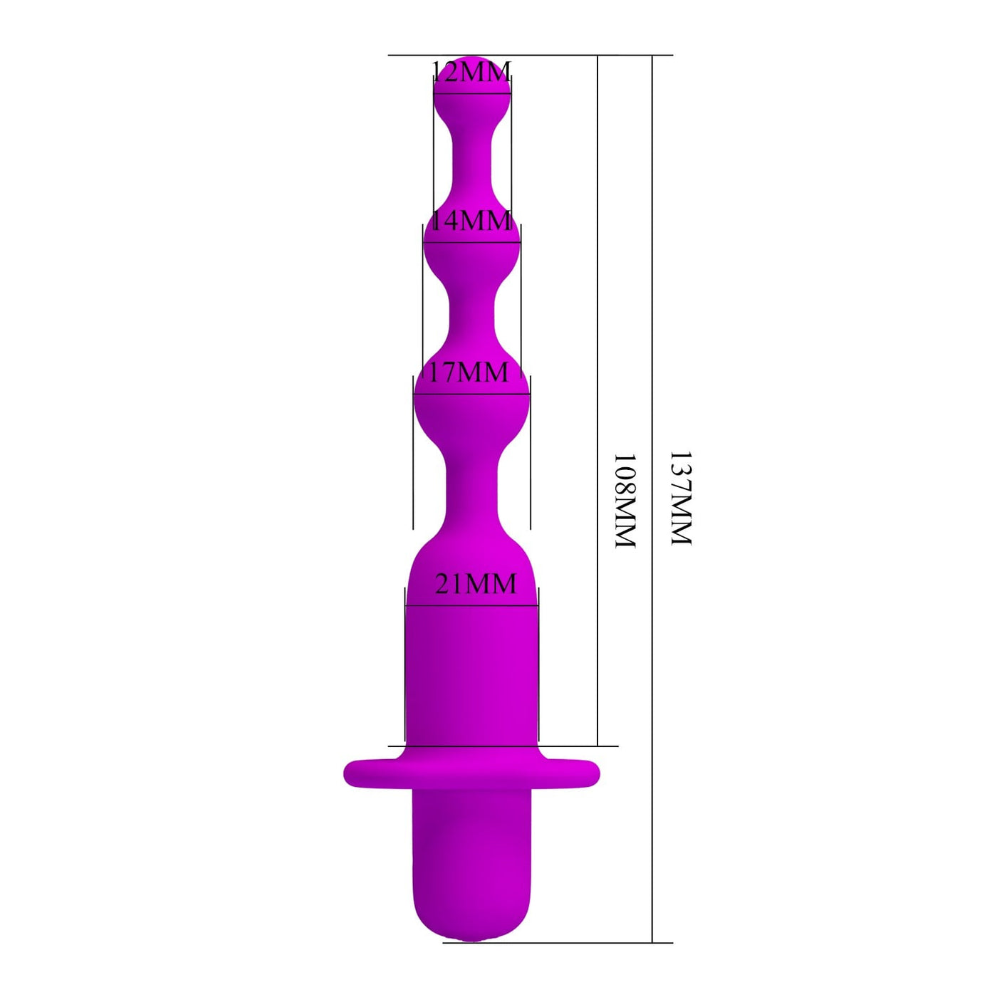 silikon 12 fonksiyonlu titreşimli usb şarjlı üst görünüm anal Moonette