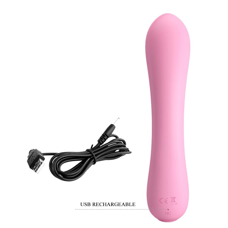 silikon 12 fonksiyonlu şarjlı pembe vibratör Matt farklı açı Moonette