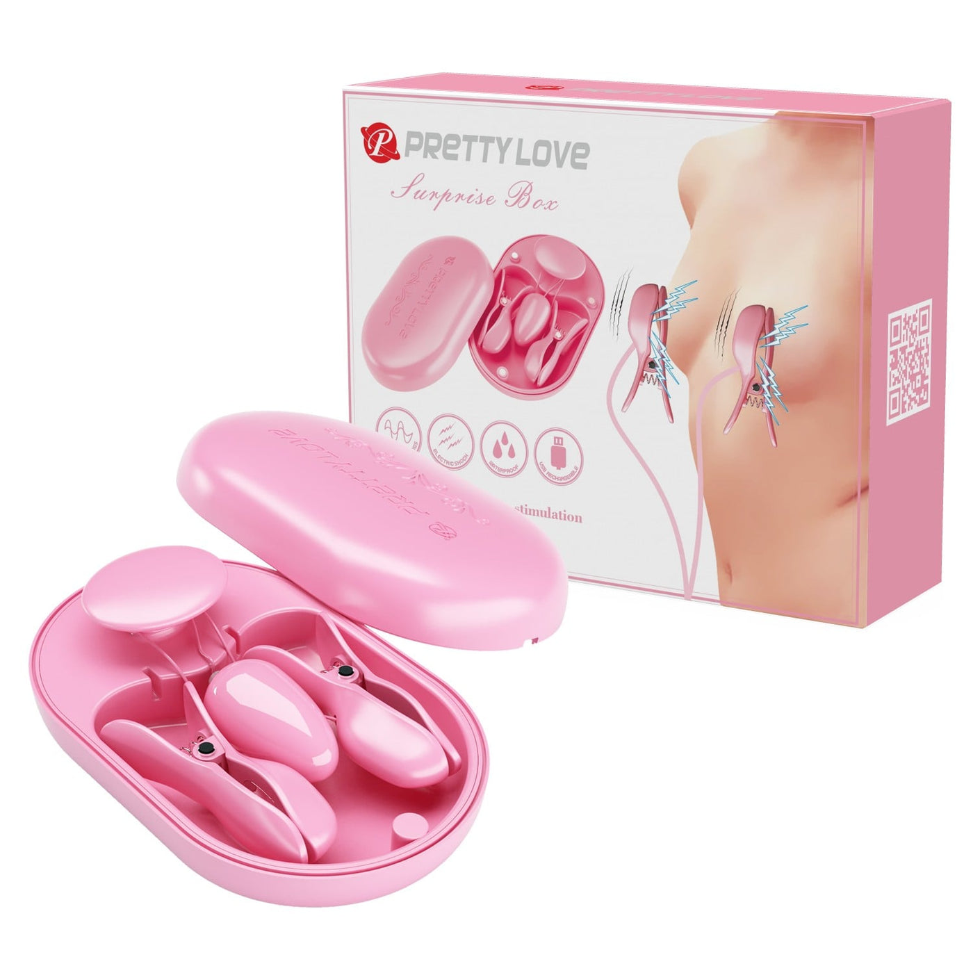 şarjlı 12 titreşim 3 elektro şok fonksiyonlu Surprise Box Moonette