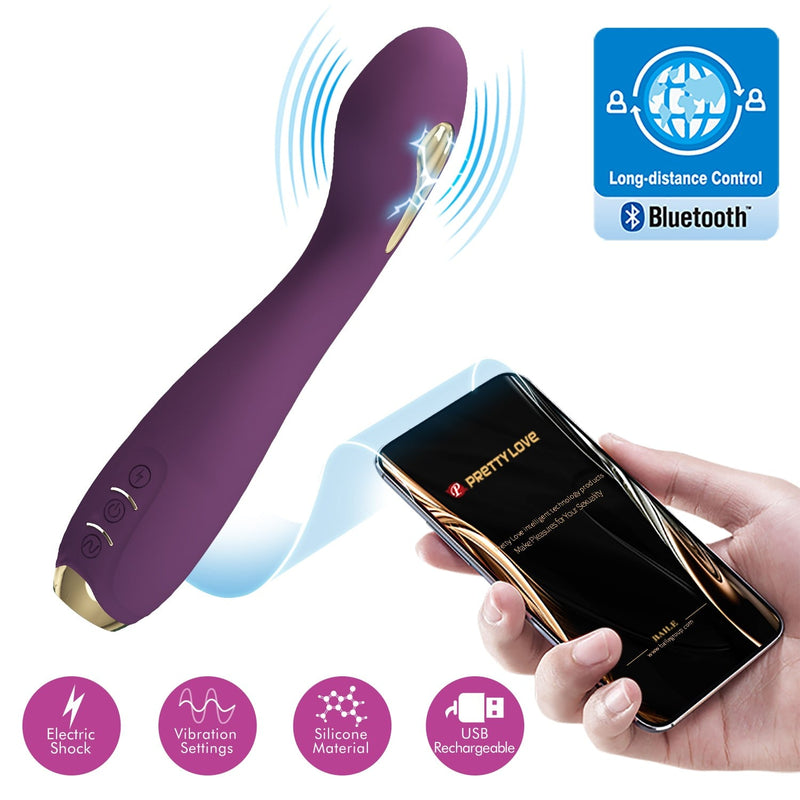 titreşim elektrik mor g-spot vibratör yan görünüm Moonette