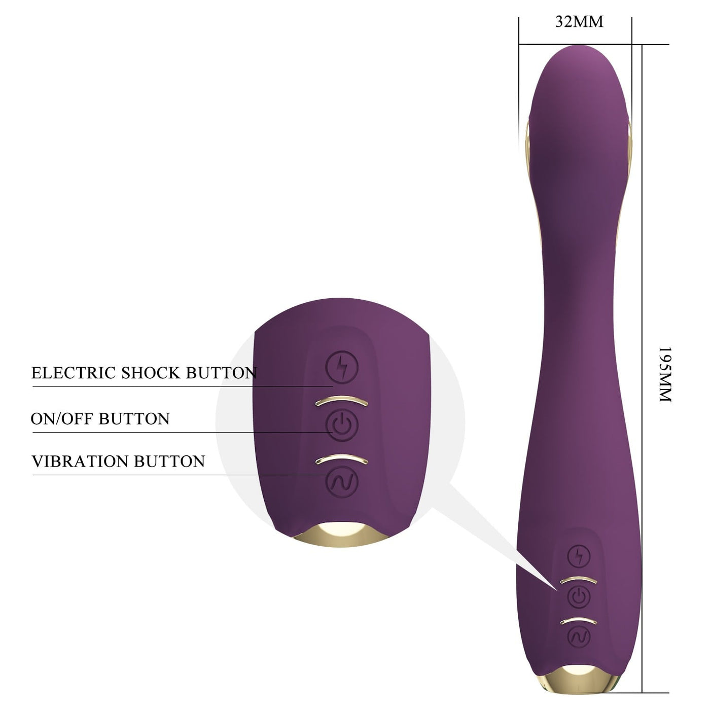titreşim elektrik mor g-spot vibratör ambalaj görünümü Moonette