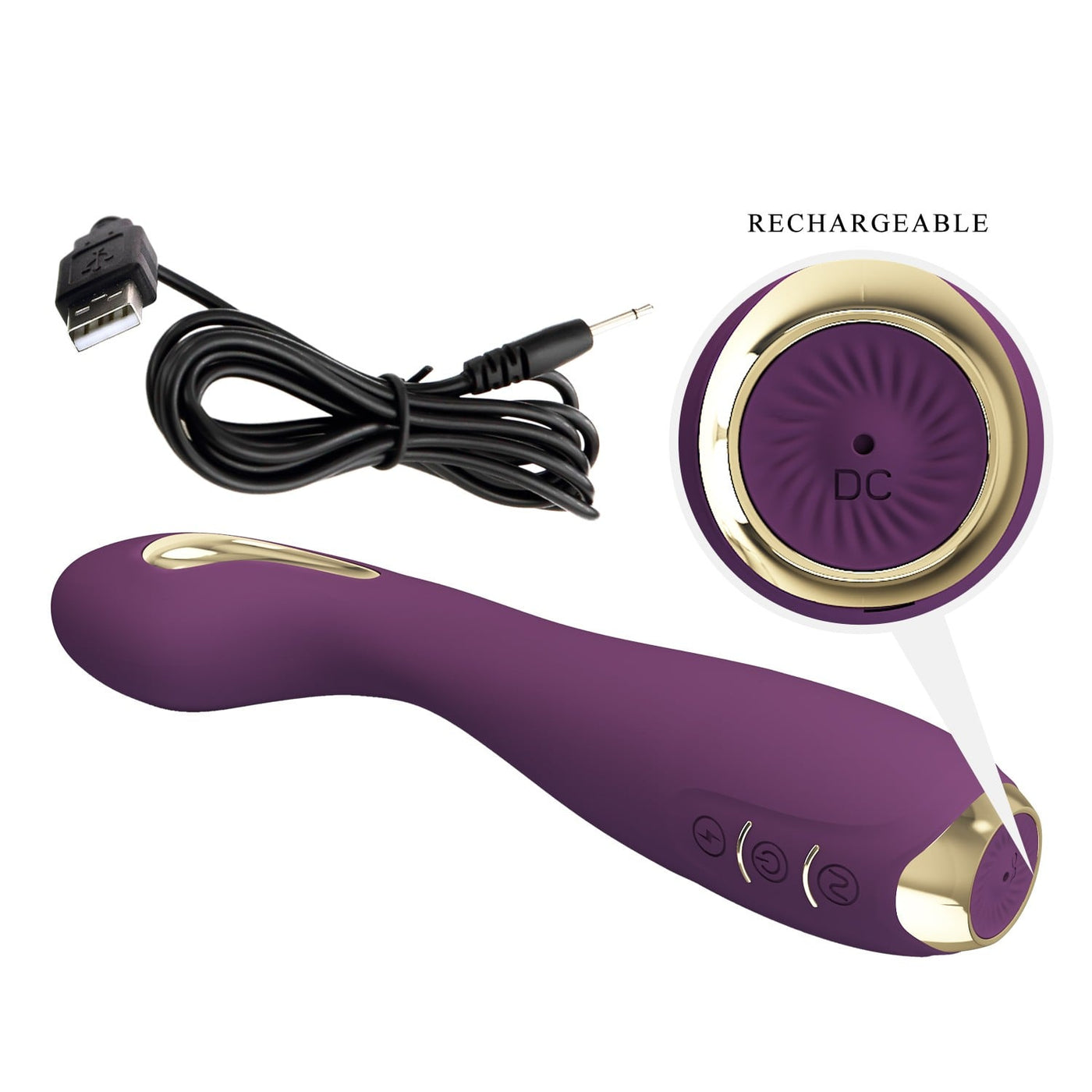 titreşim elektrik mor g-spot vibratör farklı açı Moonette