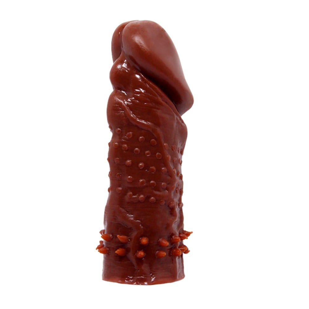 13 cm tırtıklı klitoral penis kılıfı detay çekim Moonette