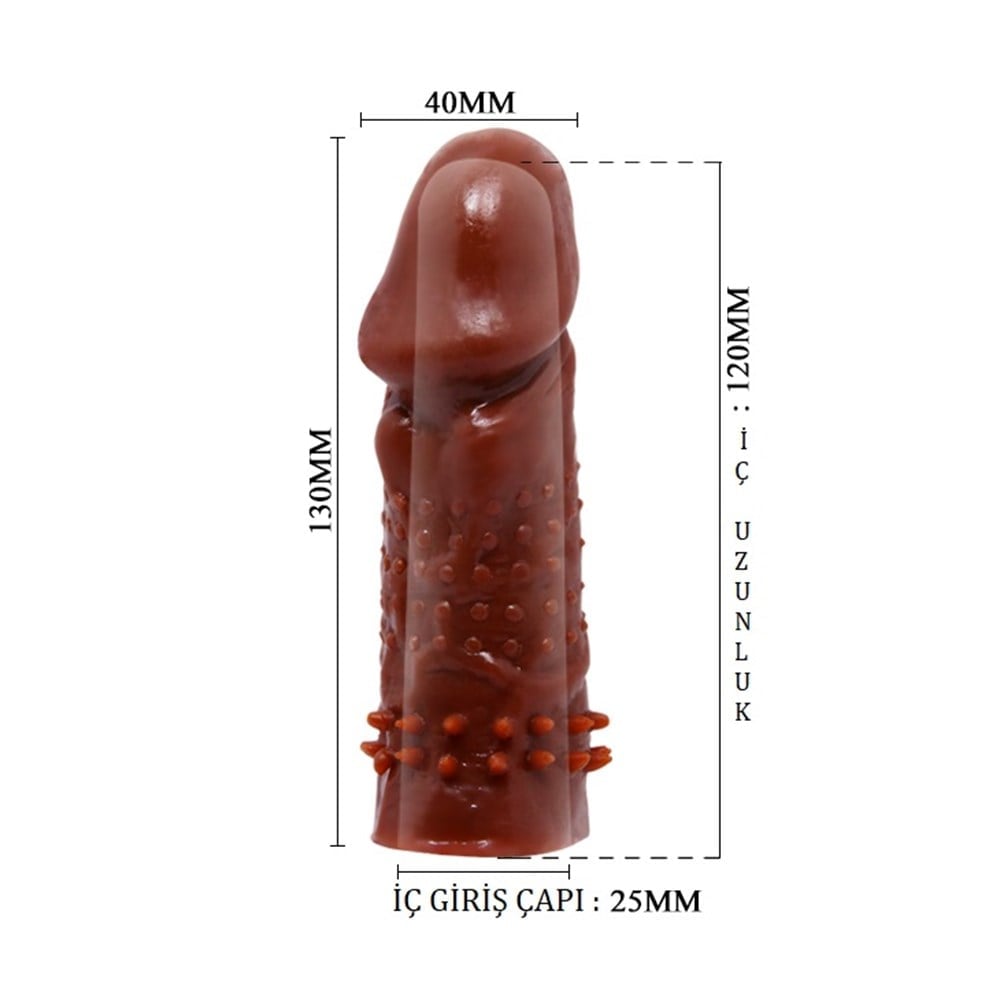 13 cm tırtıklı klitoral penis kılıfı arka görünüm Moonette