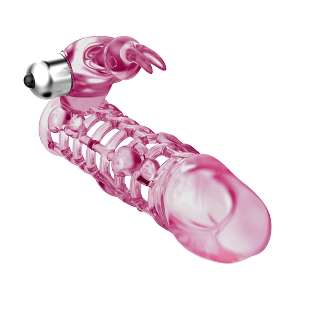 13 cm titreşimli penis kılıfı arka görünüm klitoris Moonette