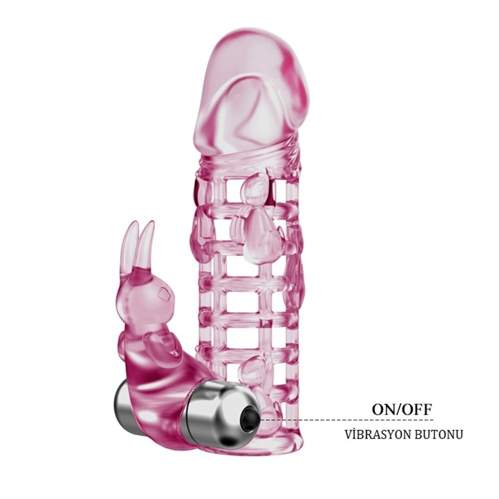 13 cm titreşimli penis kılıfı yakın plan klitoris Moonette