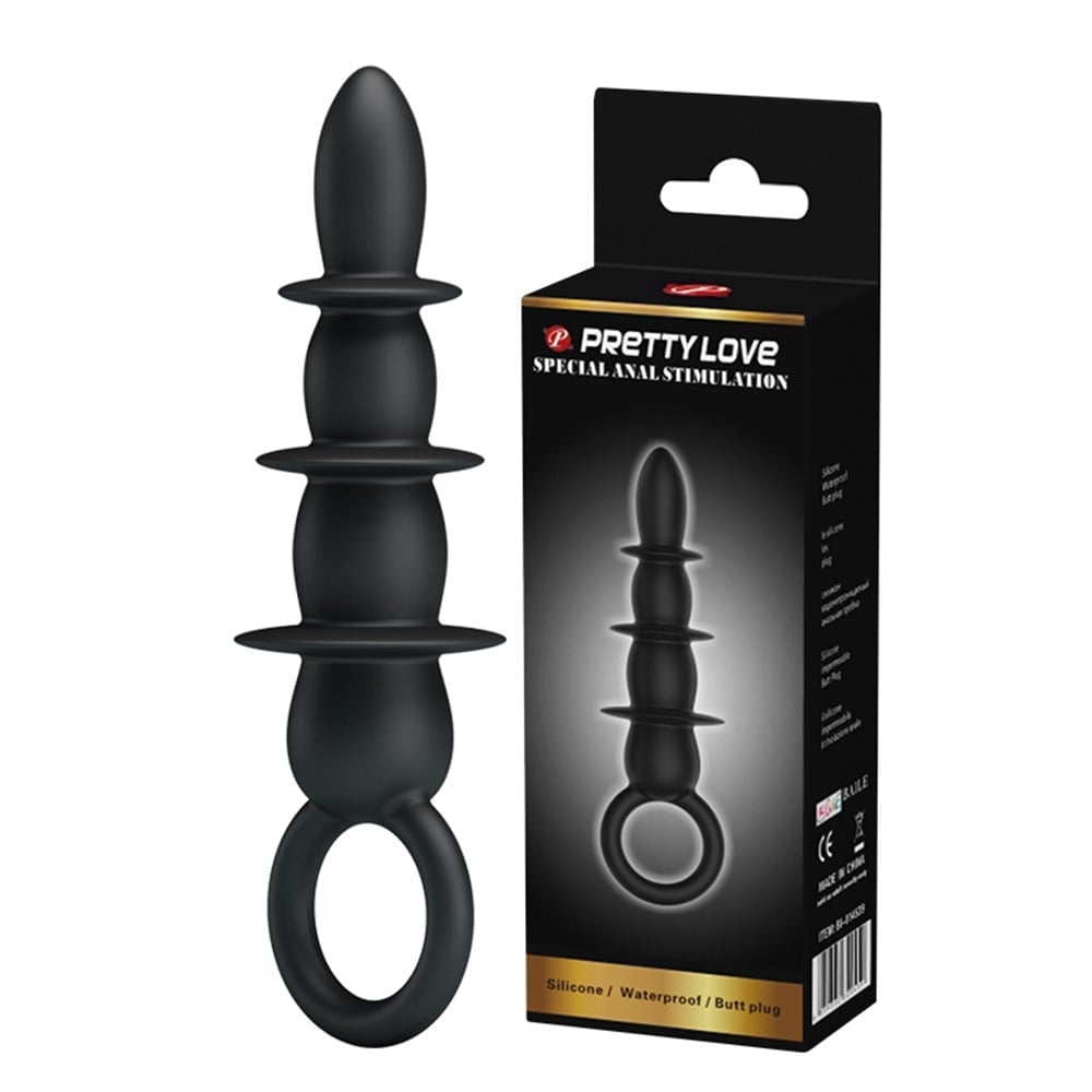 13,2 cm vantuzlu halkalı anal alıştırıcı Moonette