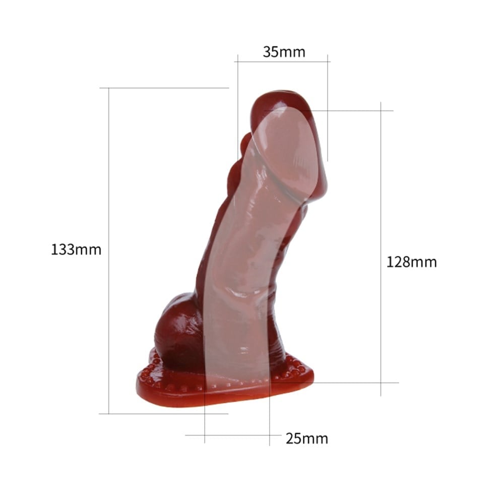 13,3 cm titreşimli kahverengi penis kılıfı farklı açı Moonette