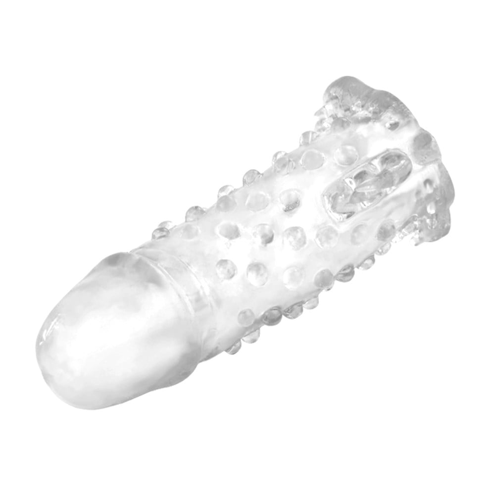 13,5 cm tırtıklı klitoral penis kılıfı yakın plan Moonette