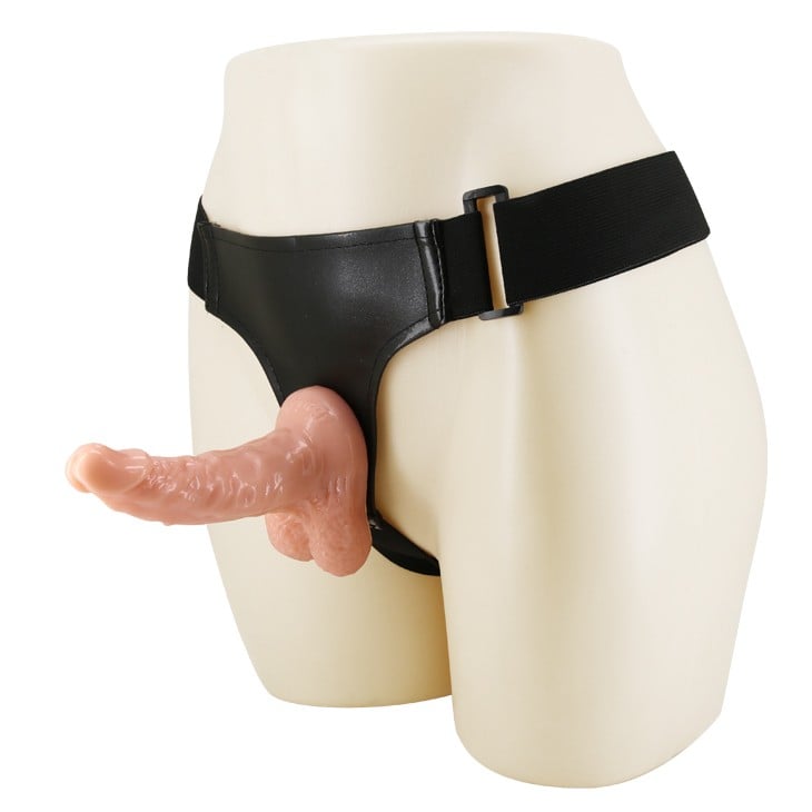 15.7 cm cm belden bağlamalı gerçekçi strap-on detay çekim Moonette