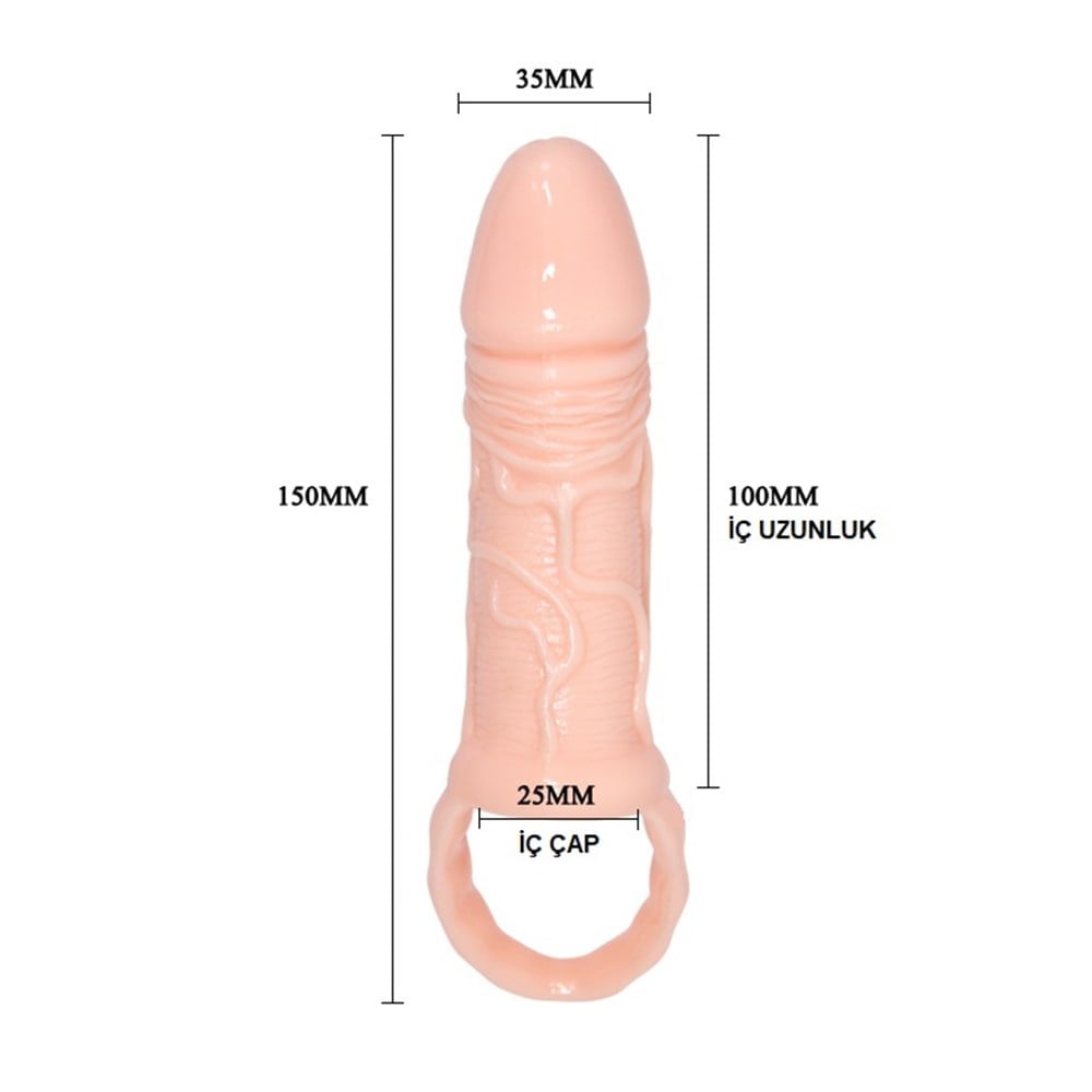 15 cm silikon penis kılıfı ambalaj görünümü Moonette