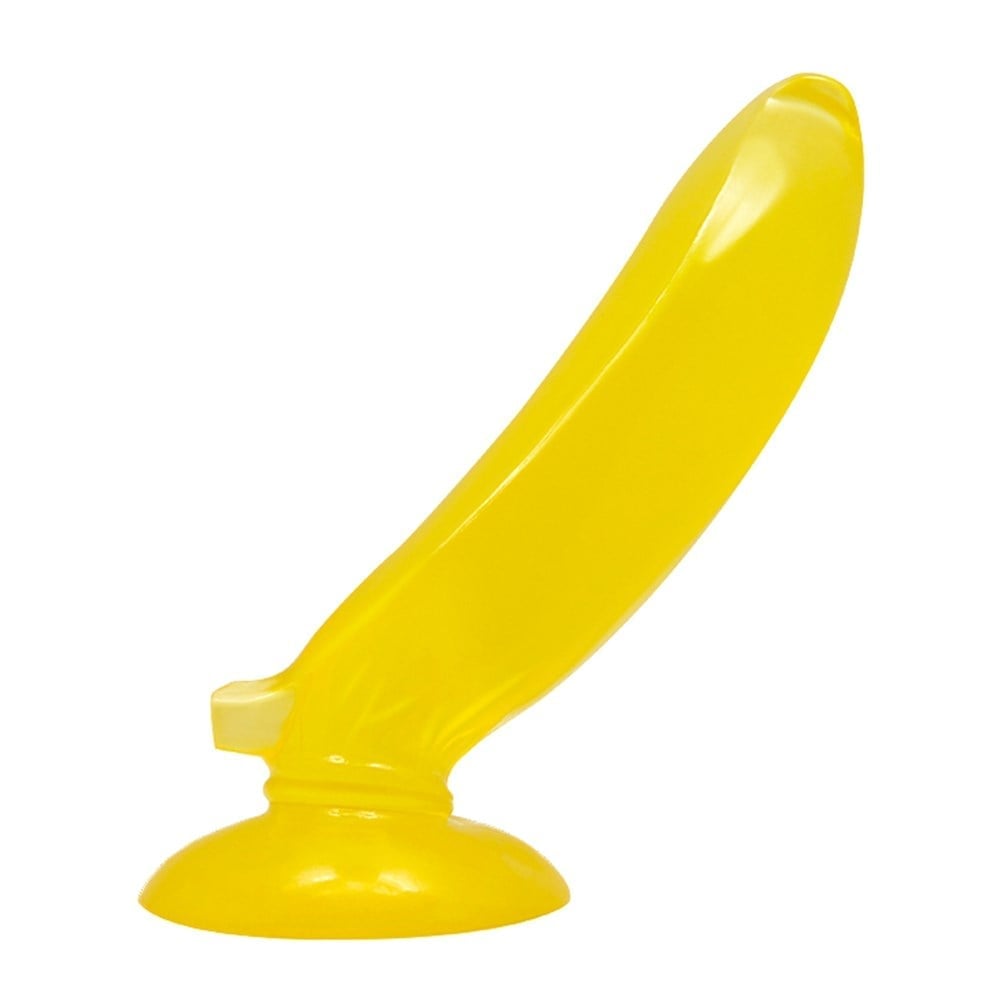 17 cm silikon vantuzlu anal plug detay çekim muz Moonette